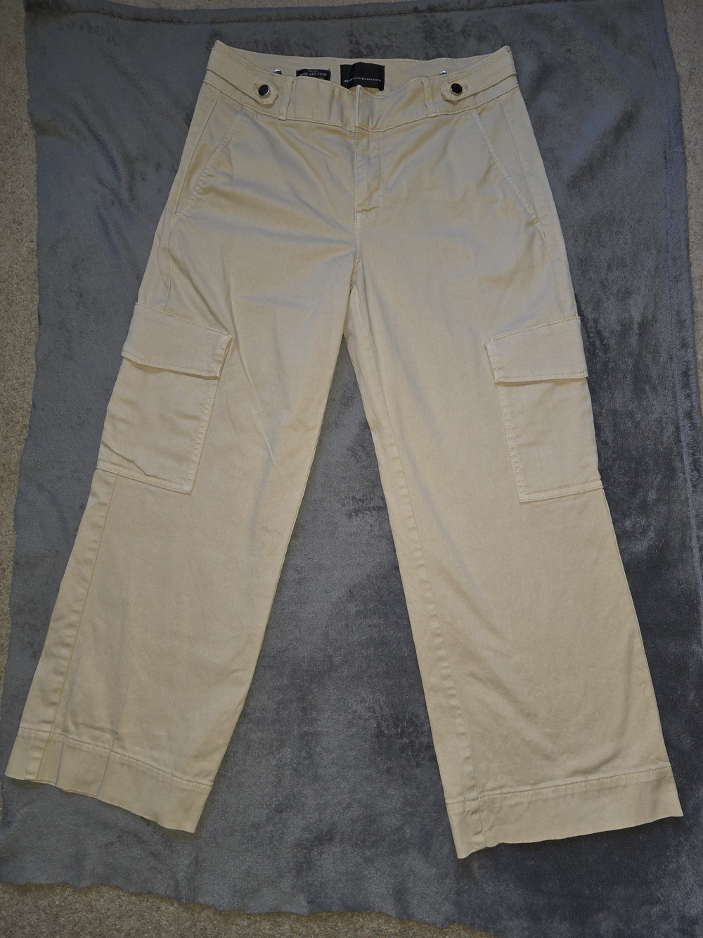 White House Black Market Beige Cargo Wide-Leg Pants